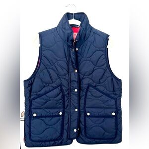 NWT J.Crew Quilted Vest with PrimaLoft (Navy Blue/Red)